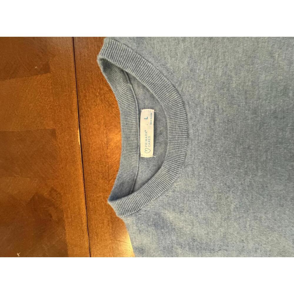 Women’s Light Blue Crew Neck Sweater, Size Large - Picture 2 of 7